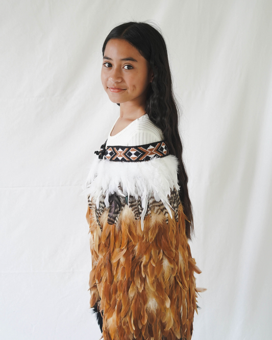 Brown Kids Contemporary Korowai