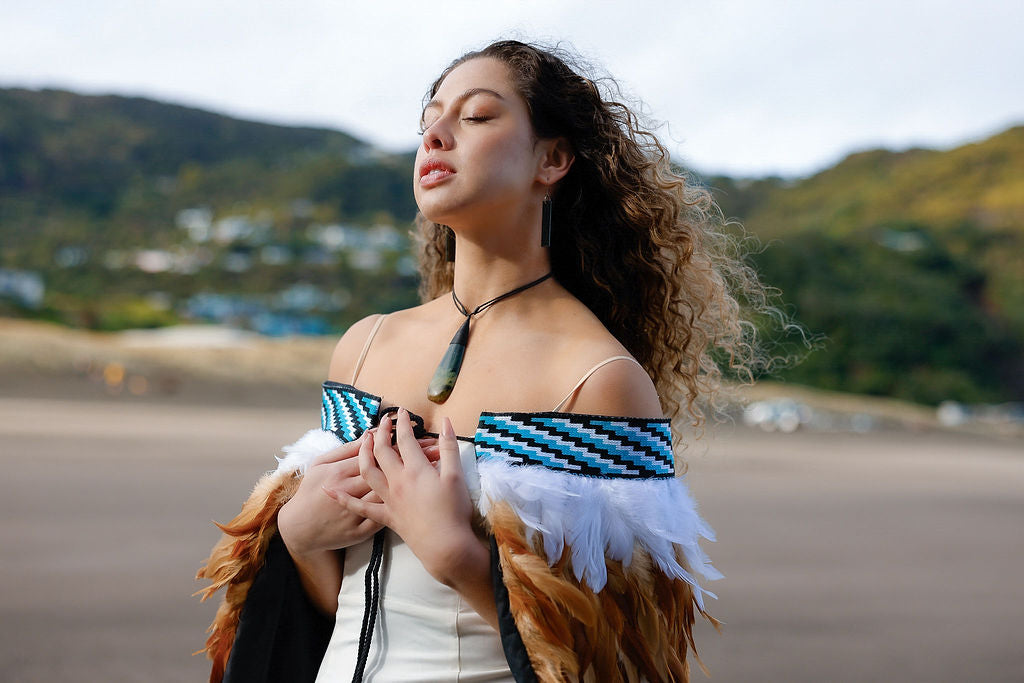 Kingfisher Blue Contemporary Korowai