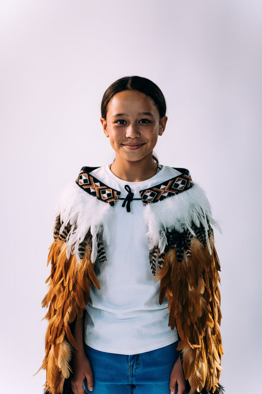Brown Kids Contemporary Korowai