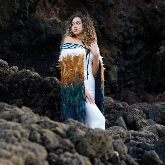 Kingfisher Blue Contemporary Korowai