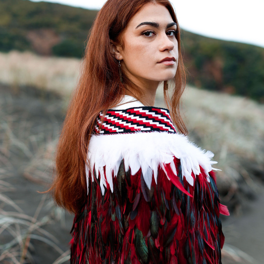 Red Rangatira Contemporary Korowai