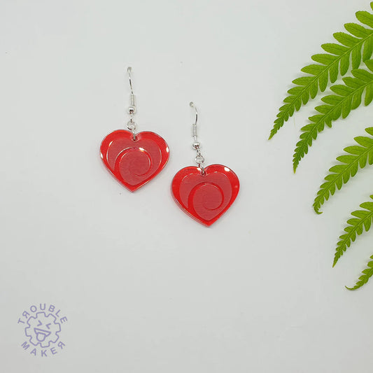 Aroha Heart Drop Earrings