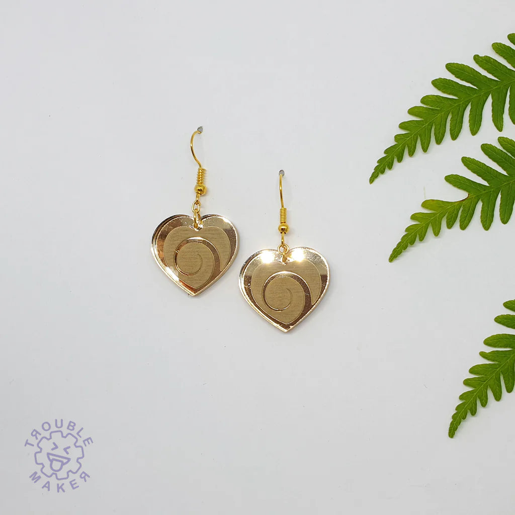 Aroha Heart Drop Earrings
