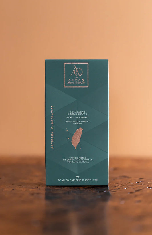 88% Single Estate Dark Chocolate - Pingtung County, Taiwan
