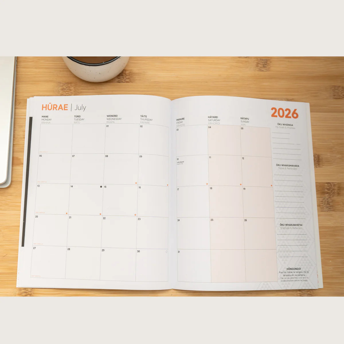 2026 Mahere ā Wiki Weekly Planner