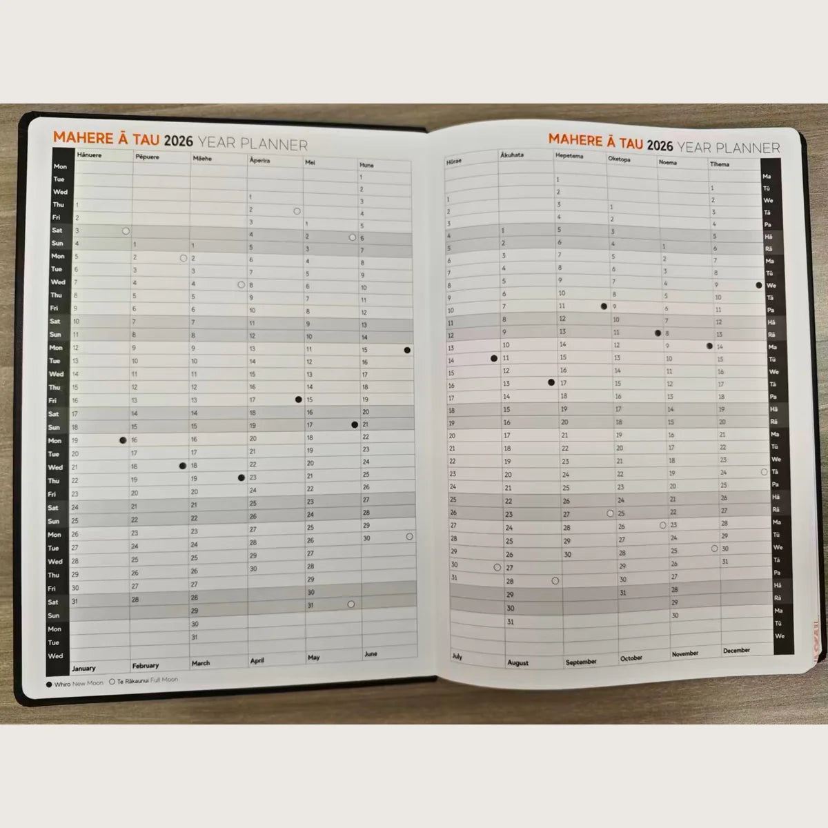 2026 Mahere ā Wiki Weekly Planner