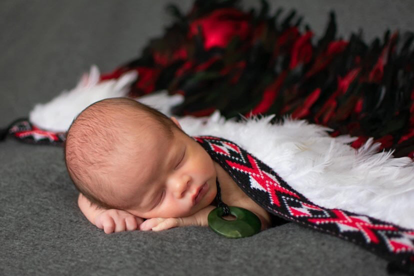 Baby Red Contemporary Korowai