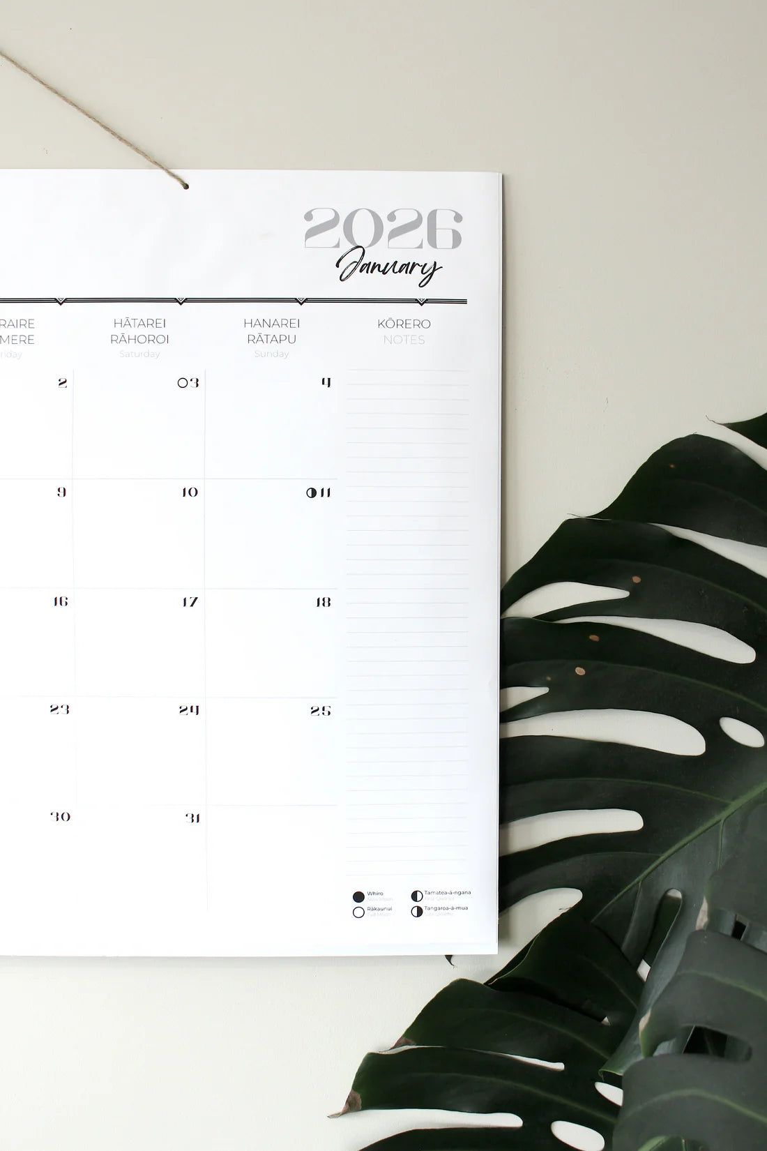 Tui Māori 2026 Calendar
