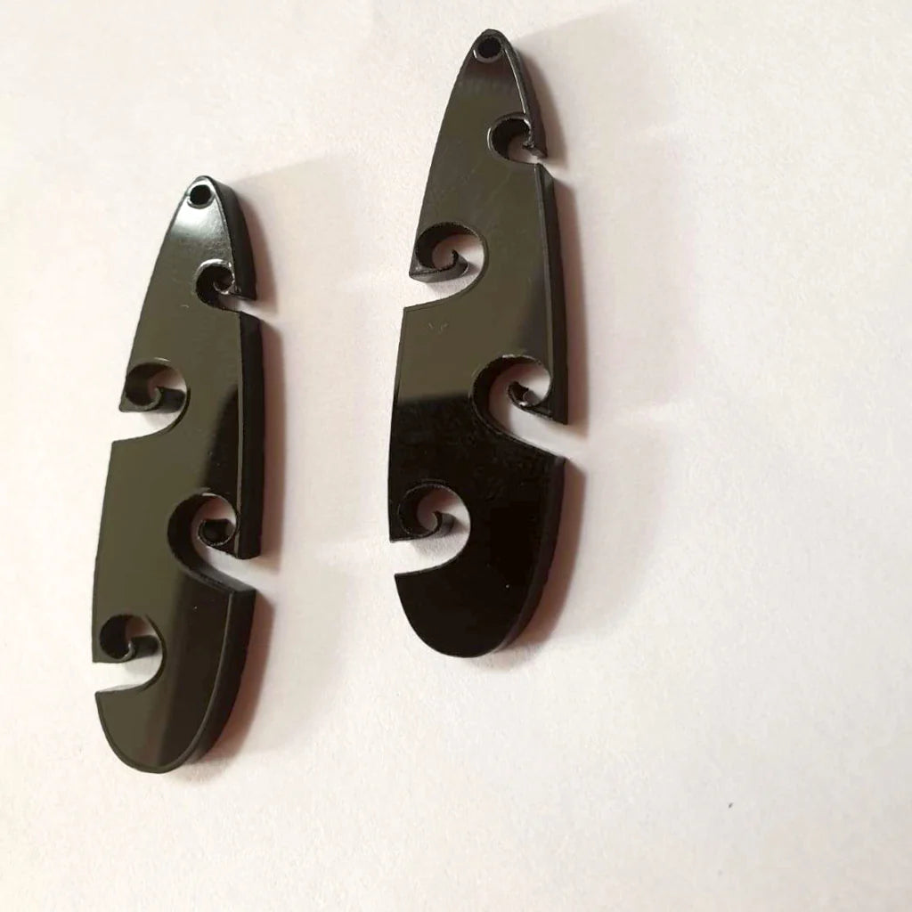 Koru Side Teardrop Earrings