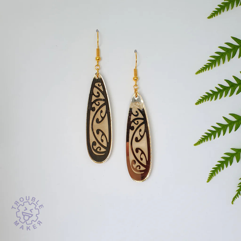 Kowhaiwhai Teardrop Earrings