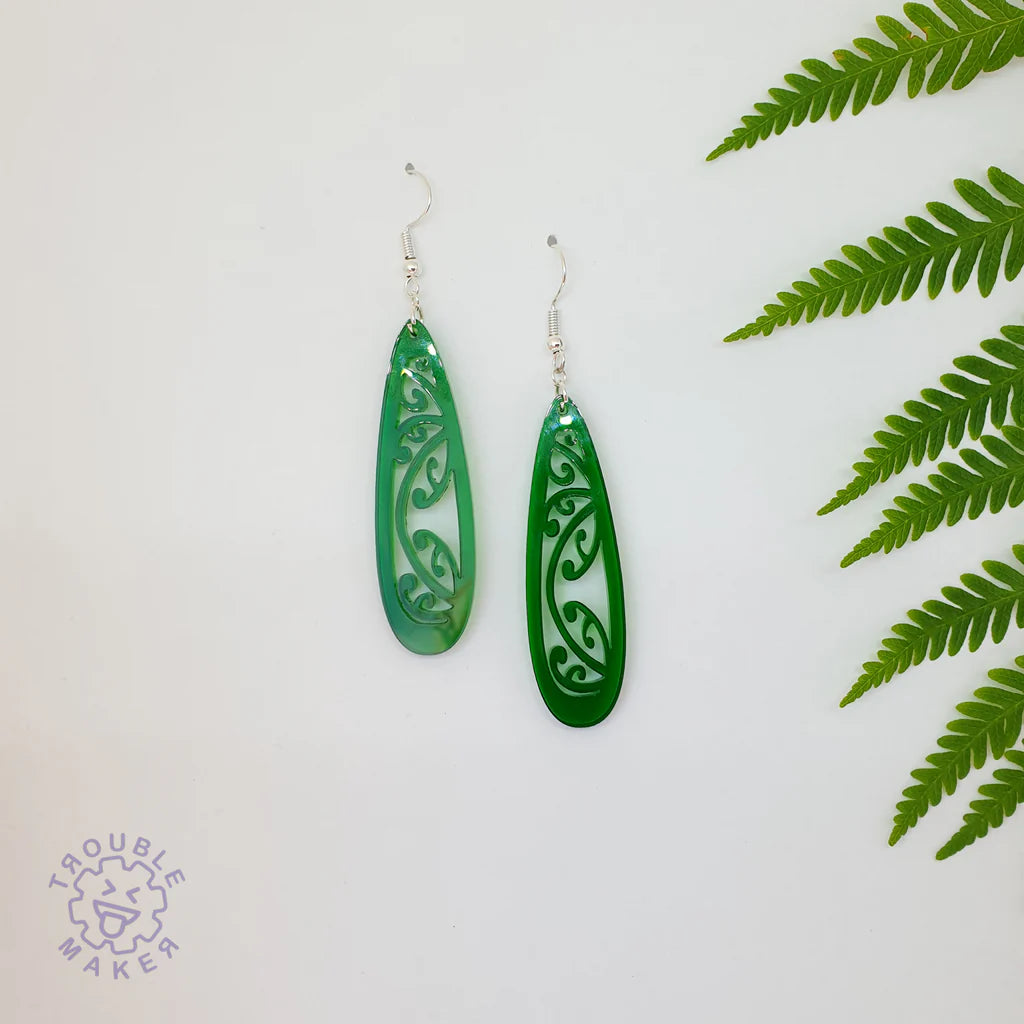 Kowhaiwhai Teardrop Earrings