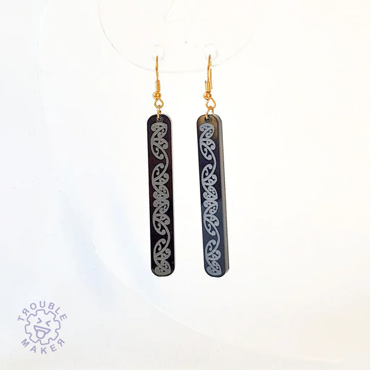 Kowhaiwhai Straight Drop Earrings